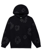 DENIM TEARS HOODIE BLACK DARK