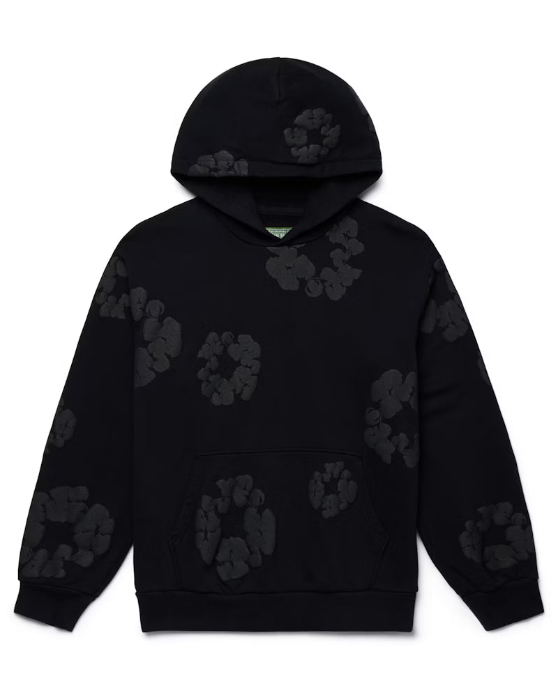 DENIM TEARS HOODIE BLACK DARK