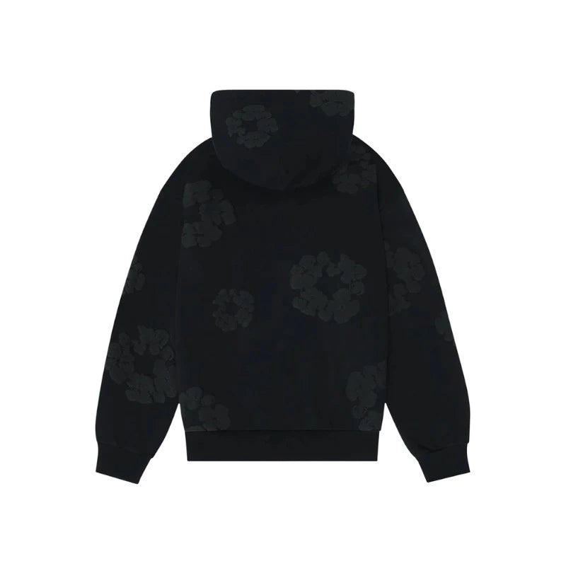 DENIM TEARS HOODIE BLACK DARK